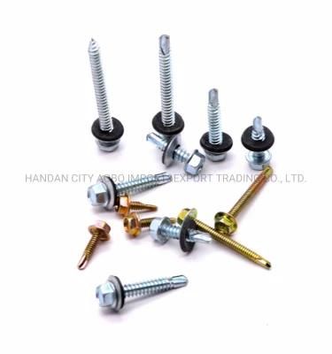 Galvanized Hex Roofing Plating Color Hexagon Self Drilling Screw