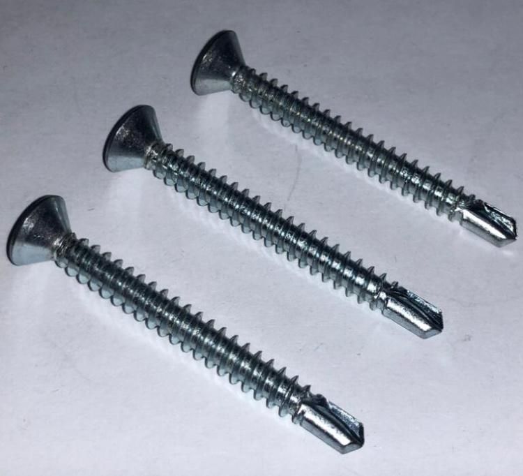 Cross Recessed Philip Csk Head Drilling Screws with Tapping Thread