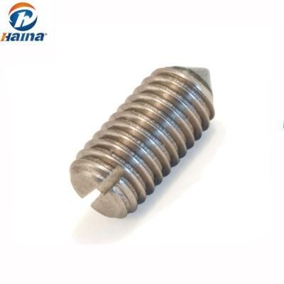 DIN553 ISO7434 Stainless Steel Slotted Set Screws with Cone Point