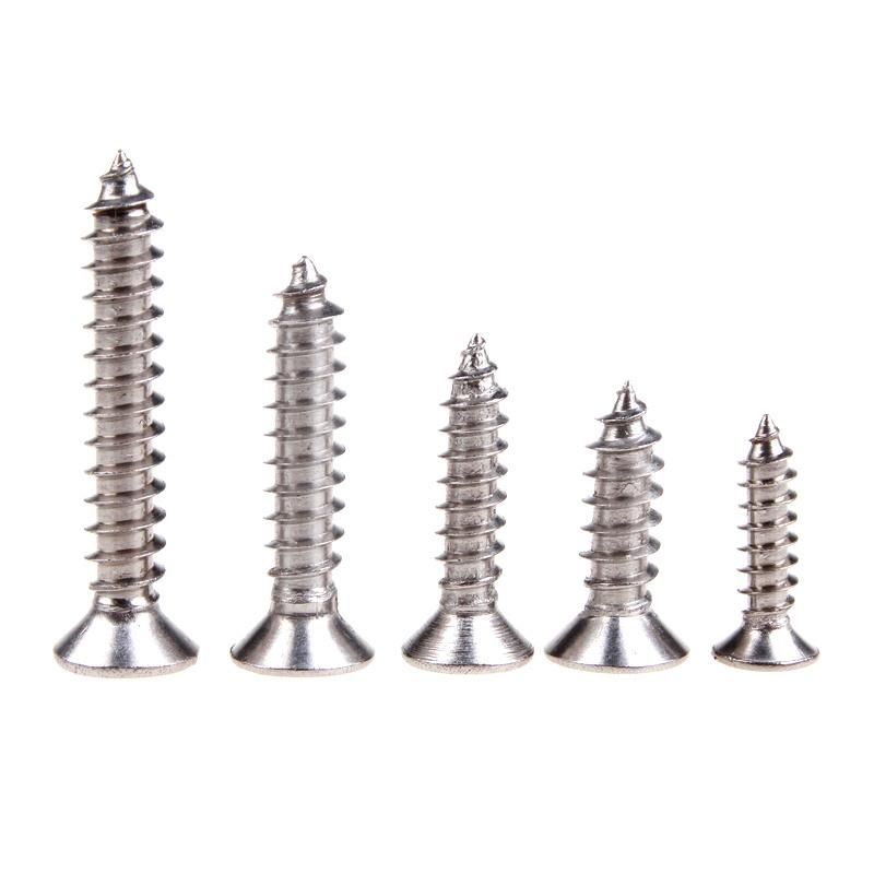 Economical Custom Design Stainless Steel Carbon Steel Fasteners Self Tapping Screws Countersunk Flat Head Threading Screws with Cross Recessed M3 Self-Tapping