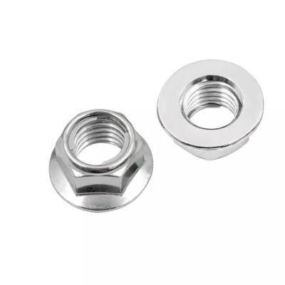 M4-M12 304 Stainless Steel Prevailing Torque Type All Metal Insert Hexagon Lock Nut with Flange Hex Self Locking GB6187 Hexagon Flange Nut