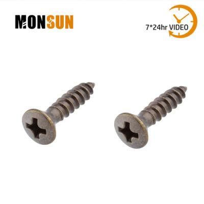 Zinc Plated Phillips Oval Head Particle Board Wood Screw