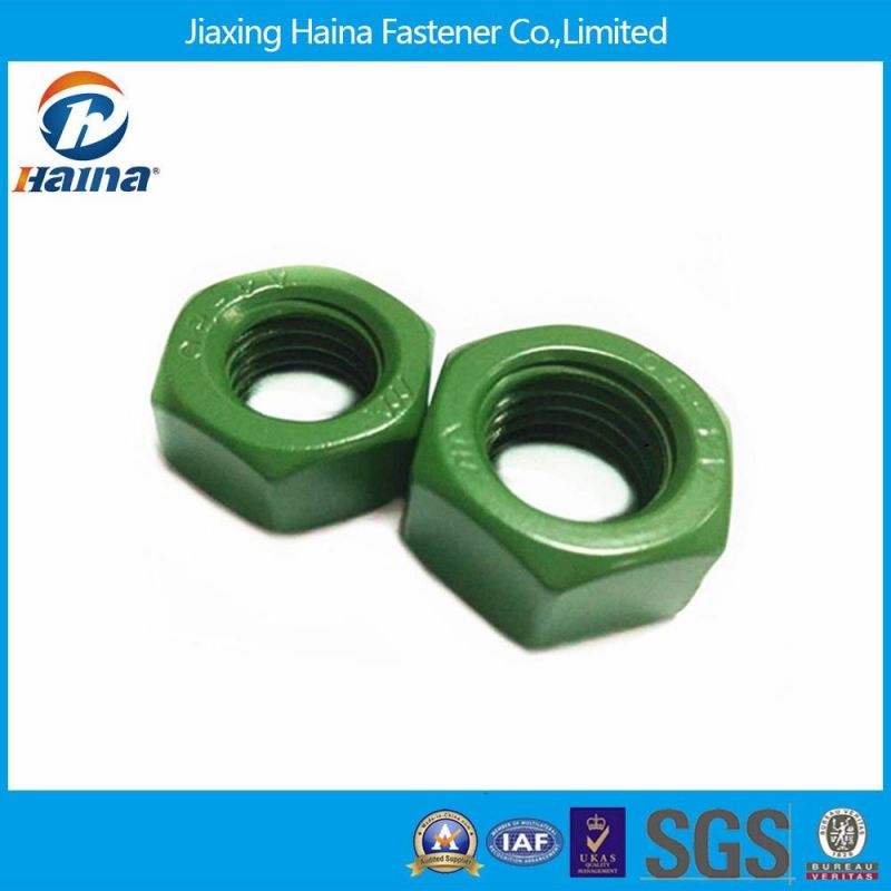 DIN934 Stainless Steel 304 Hex Nut with PTFE / Xylan Surface