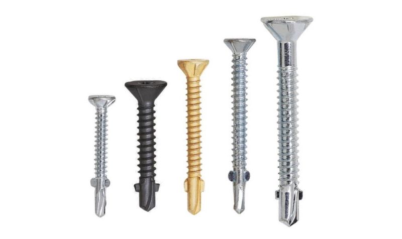 Zinc-Plated Flathead with Ribs Coarse Self-Tapping Thread Screw