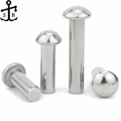 DIN 124 Stainless Steel SUS304 Round Head Rivets From 10 mm to 36 mm