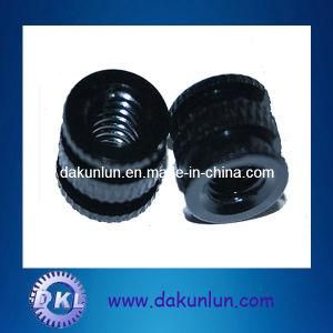 Black Oxide Knurled Aluminum Nut for Fishing Pole (DKL-N008)