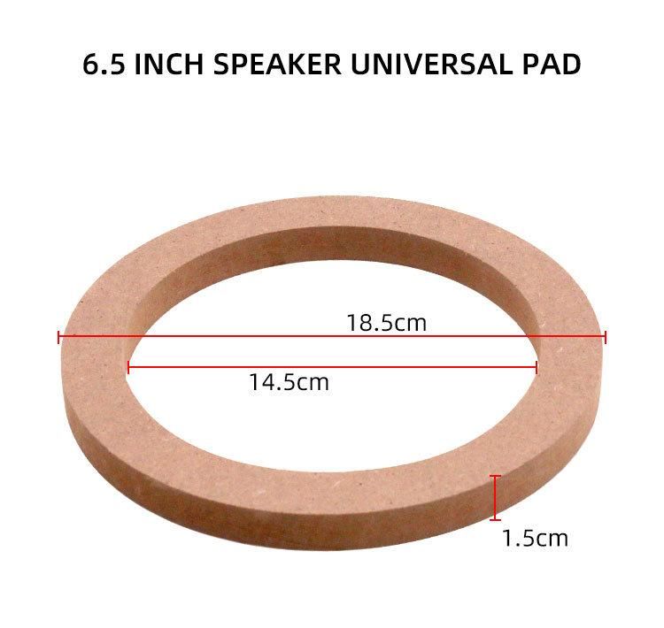 Wooden Car Speaker Gasket 6.5 Inches, Universal for All Models, Car Door Audio Modification Gasket