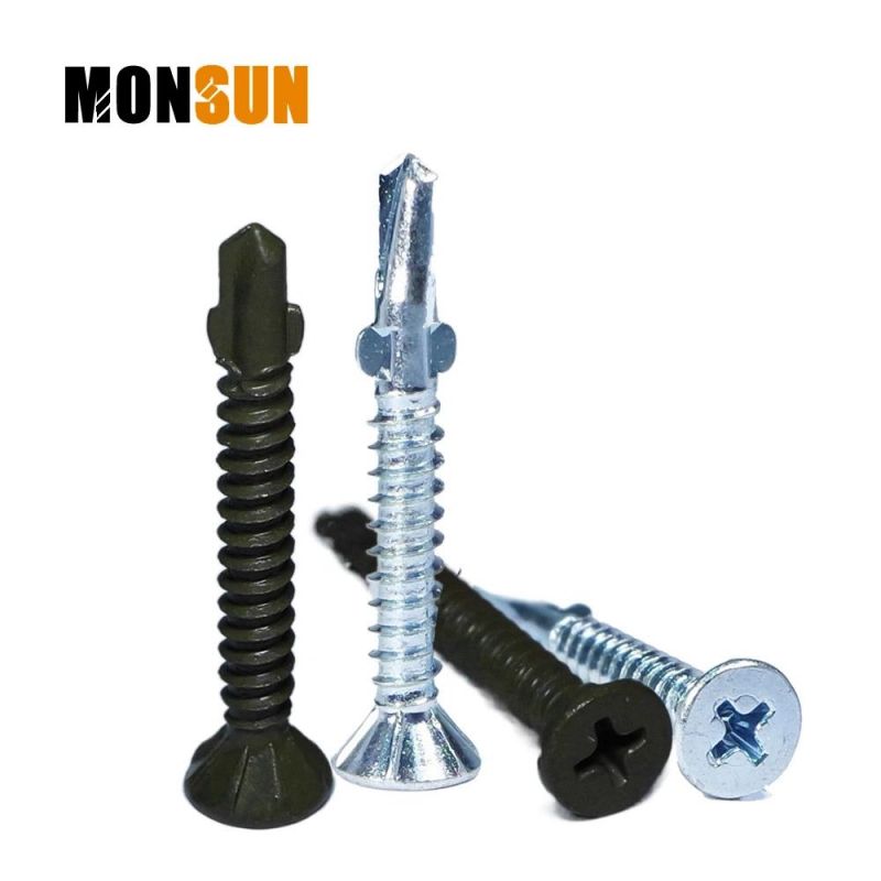 Flat Head Drilling Point Wing Tek Screw Cement Board Screws