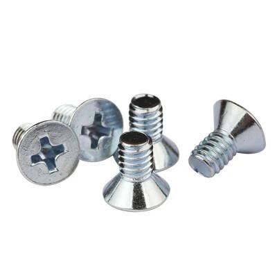 Blue Zinc-Plated Phillips Flat Head Cross Machine Micro Screw