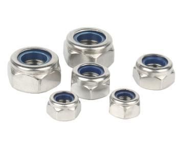 China Factory Wholesale DIN982 Stainless Steel Nut 5/16 Nylock Self-Locking Insert Hexagon Nuts