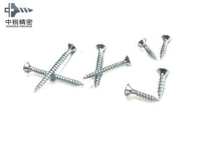 Pozidriv Flat Head Chipboard Screw Double Csk Flat Full Thread C1022 Harden White Zinc Plated 4X20mm Chipboard Screw