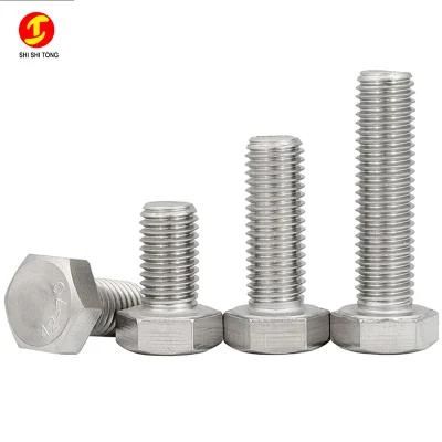 DIN 933 M3 M4 M5 M6 Stainless Steel 304 Hex Head Screw and Bolt DIN933