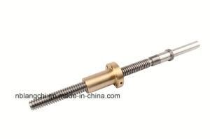 High-Precision Trapezoidal Lead Screw Ball Screw with Brass Flanged Nuts