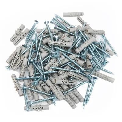 8*40 mm Solid Materials Anchors with Chipboard Screws Nylon Zinc Alloy