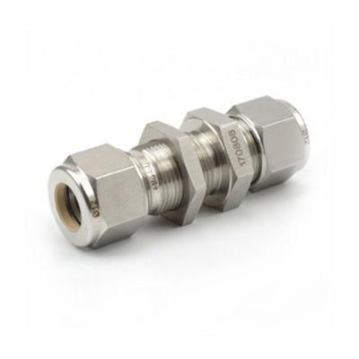 Hikelok Stainless Steel Bulkhead Union Twin Ferrule Tube Fitting