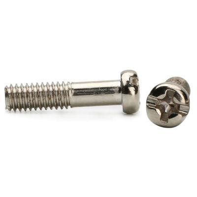 Steel Nickel Plated Pan Head Phillips-Slotted Cross Half Thread Screw