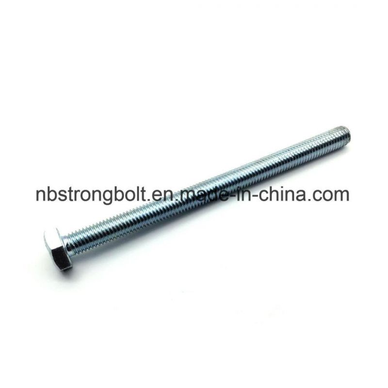 DIN933 Hex Bolt Gr. 8.8 with White Zinc Plated Cr3+ M8X70