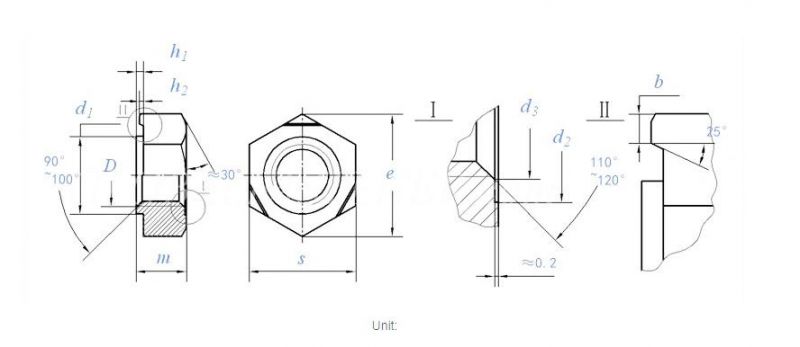 DIN 934 M20 Hexagon Nuts in Stainless Steel Fasteners and Ti Ta2 Nuts