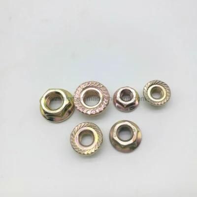 M4 M5 M6 Hex Flange Nuts with Serrations DIN6923