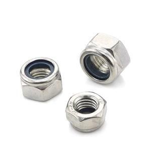 SS304 SS316 DIN985 M6 M8 M10 Nylon Nut Stainless Steel Nyloc Nuts