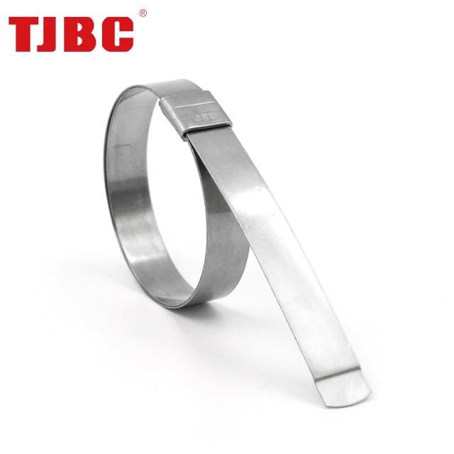 W1 Galvanized Zinc Plated Steel Adjustable Throbbing Wire Hose Clamp, Air Hose Band Clamp, Clamping Range 70mm