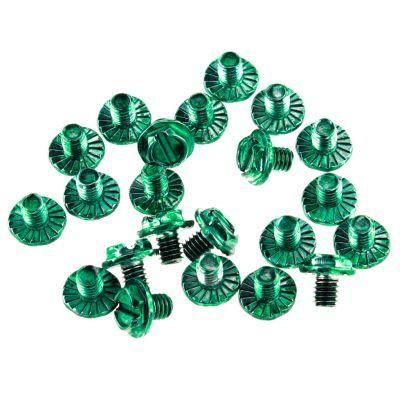 Hexagon Flange Slotted Green Paint Wholesale Nuts and Bolts Carbon Steel Screw