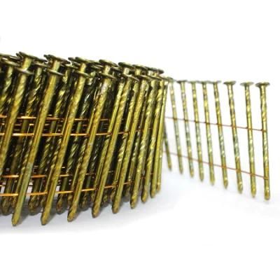 15 Deg Zinc Wire Coil Nails for Construction, Decoration, Packaging