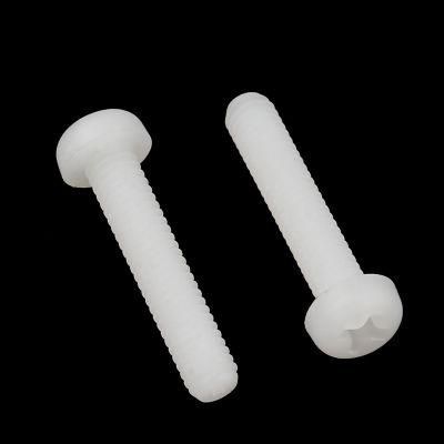 White Nylon Cross Round Head Bolt, Phillips Pan Head Machine Screw GB818