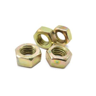 High Quality Carbon Steel DIN934 Zinc Plated Hex Nut Yellow Zinc Plating Hexagon Nuts