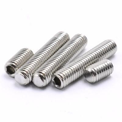 DIN913 A4 Stainless Steel 316 Hexagon Socket Set Screws with Flat Point