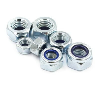 DIN 985 Nyloc Nut Self-Locking Nut with Nylon Ring M8 M6 M10 M12 M14 Zinc Plated