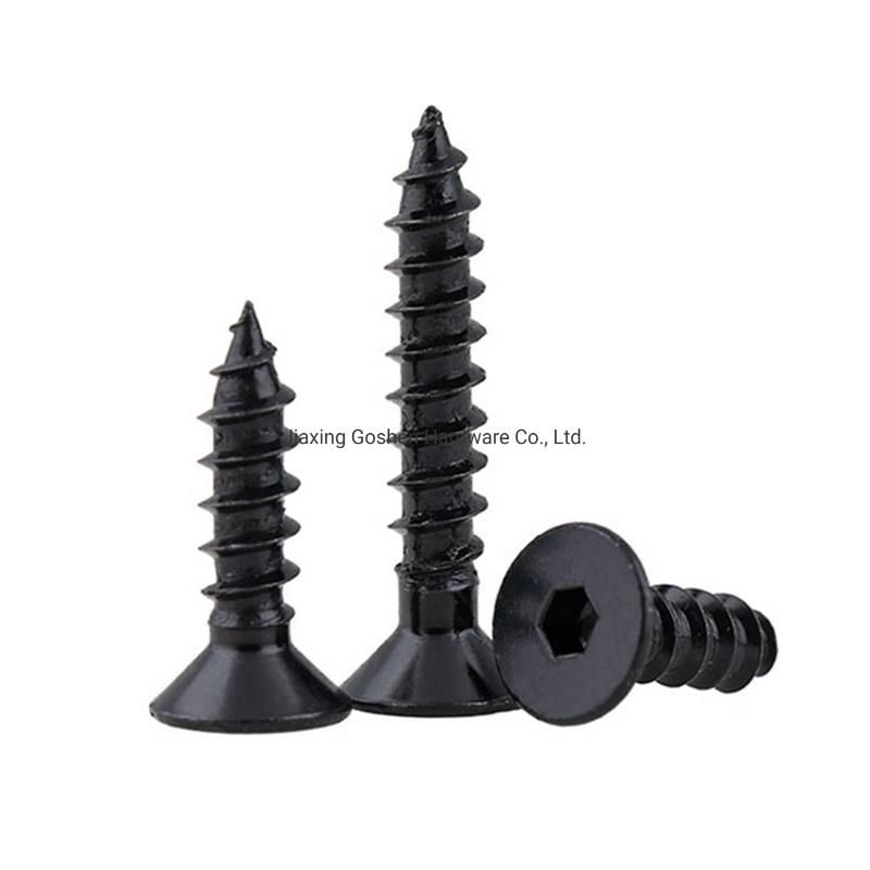 Black Plum Blossom Groove Self-Tapping Screws/Socket Self Tapping Screws