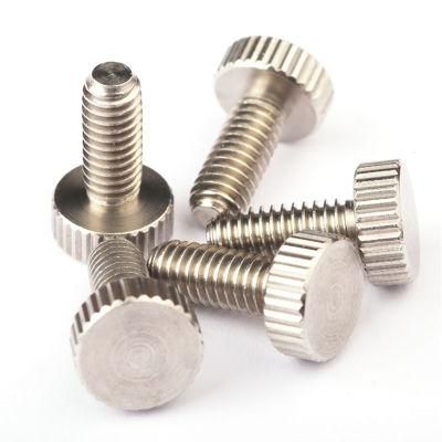 Custom Size M6 16mm Stainless Steel Thumb Knurled Screw