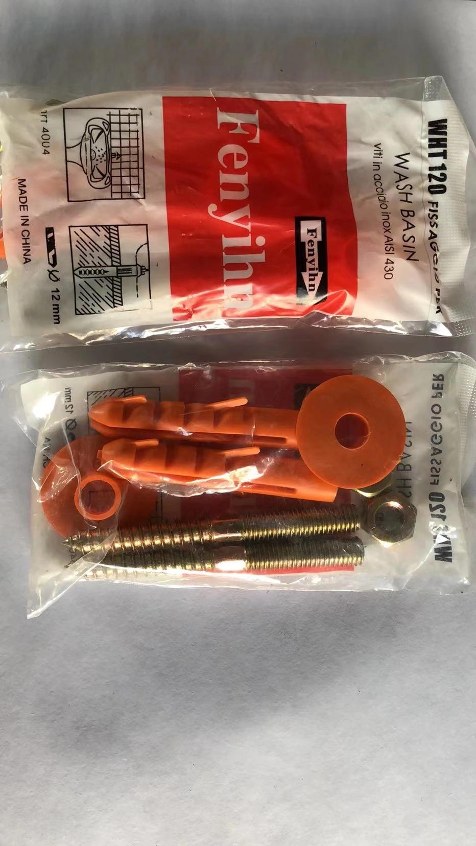 Heater Screw Set Galvanized Screw 4PCS Sanitary Ware Accessory Set Bathroom Toilet and Wash Basin Set Wds12 Card Packing Hook Bolt