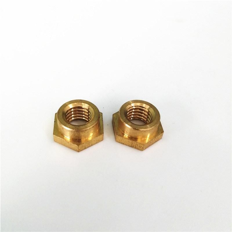 Non-Standard Car Parts Customized Brass Hex Flange Nut Made in China
