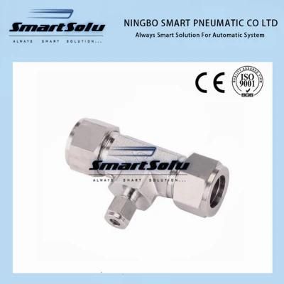 Stainless Steel Twin Ferrule Tee Fitting