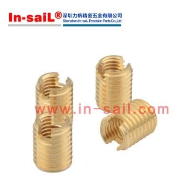 Self-Cutting Threaded Inserts with Zinc Plated Yellow