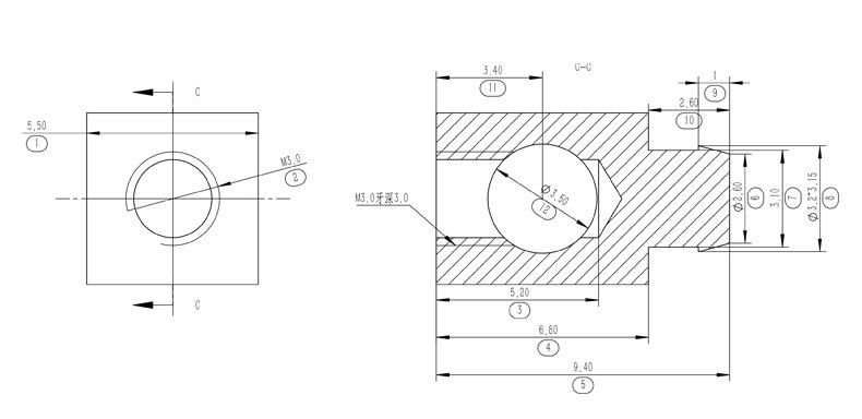 Customized Nut Square Connection Socket Copper Column Nut Rollor Nut