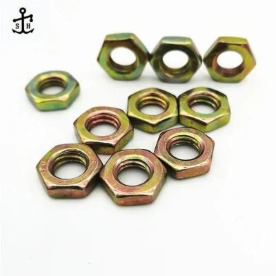 Unf Unc Thread 1/4 5/8 3/16 Thin Zinc Plated Hex Nut DIN439 Made in China