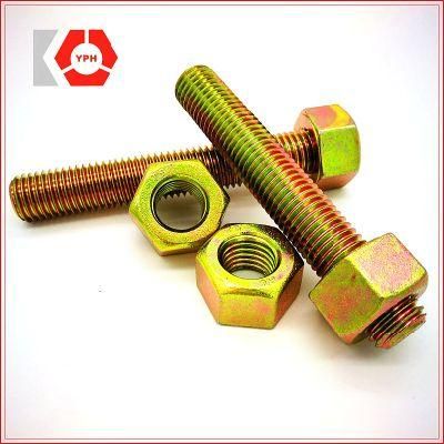 A193/A194 Stub Bolt with Hex Nuts with Yellow Zinc