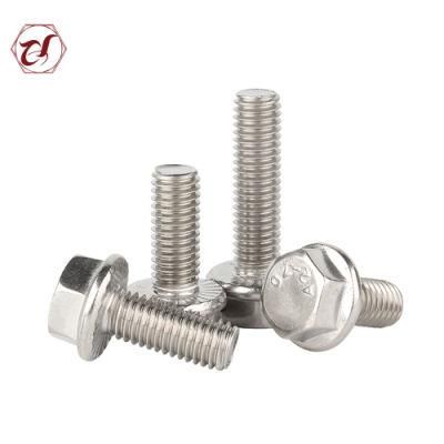 A2 Full Thread Stainless Steel Hex Head Flang Bolt/DIN6921 Flange Bolt/GB5789 Flange Bolt