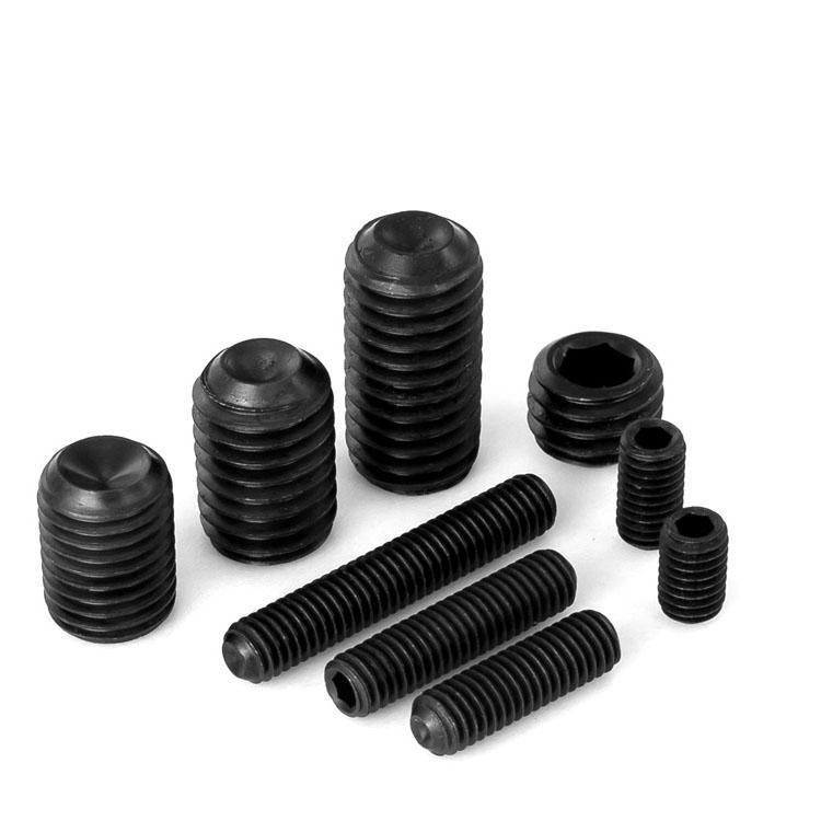 Grade4.8/8.8/10.9/12.9 DIN 913/DIN 914/DIN 915/DIN 916 Black Oxide Flat End Hexagon Socket Set Screw