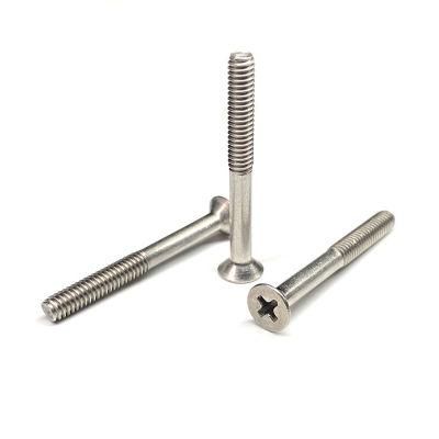 Countersunk Head Cross Phillps Half-Thread Machine Stainless Steel Screw