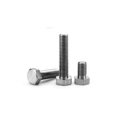 M6 M8 M10 M12 201 Stainless Steel Hex Head Screws Hex Full Thread Bolts DIN933