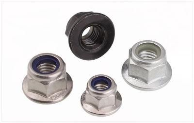 Stainless Steel 304 Hexagon Nylon Lock Nut with Flange DIN6926