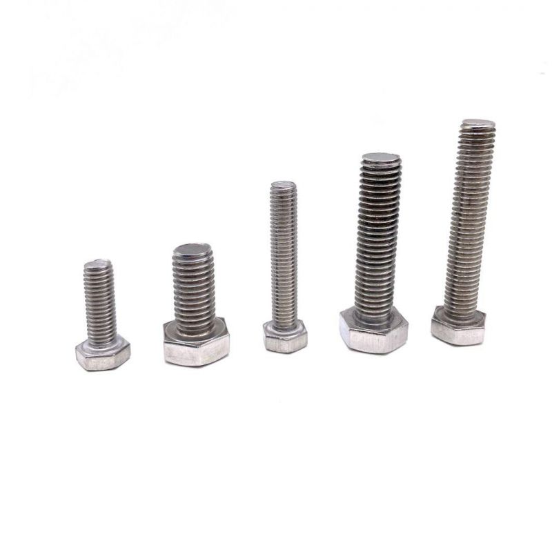 M14 M16 316 Stainless Steel Hexagon Head Bolts DIN 933 with Full Thread