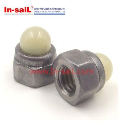 DIN 986-2000 Prevailing Torque Type Hexagon Domed Cap Nuts with Non-Metallic Insert