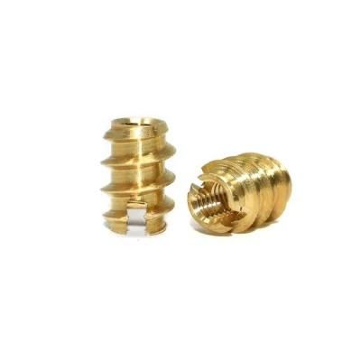 Hot Melt Insert Nuts Theaded Insert Nuts M3 Brass Heating Molding Copper Double Knurled Injection Brass ISO CNC