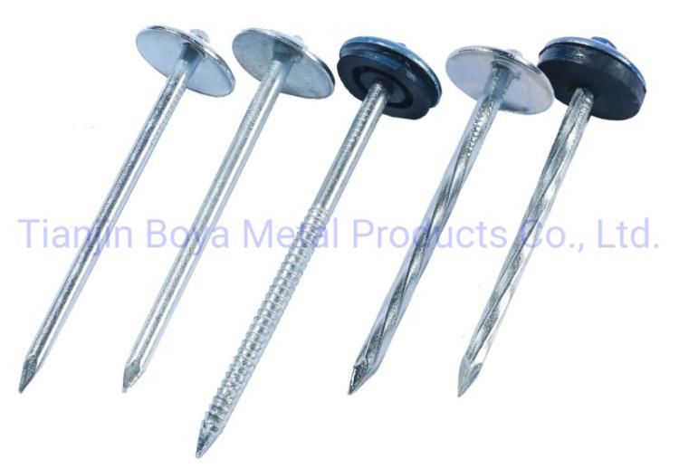 High Quality Yellow Zinc Roofing Nails Umbrella Head for South Africa Market