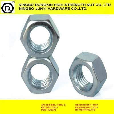 Hex Nut Zinc Plated Fastener DIN934 with Grade 6/8/10/12